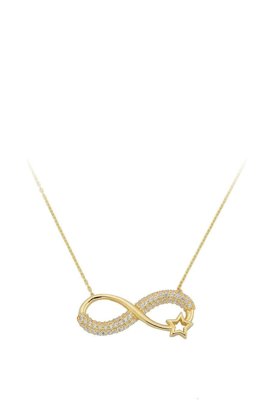 Golden Star Infinity Necklace