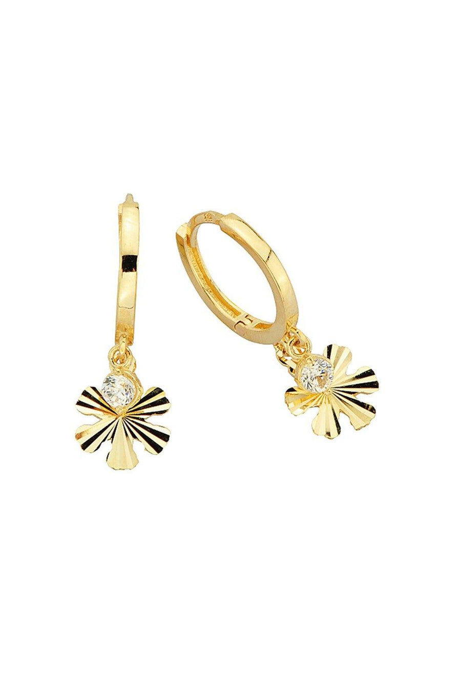 Golden Clover Ring Earrings