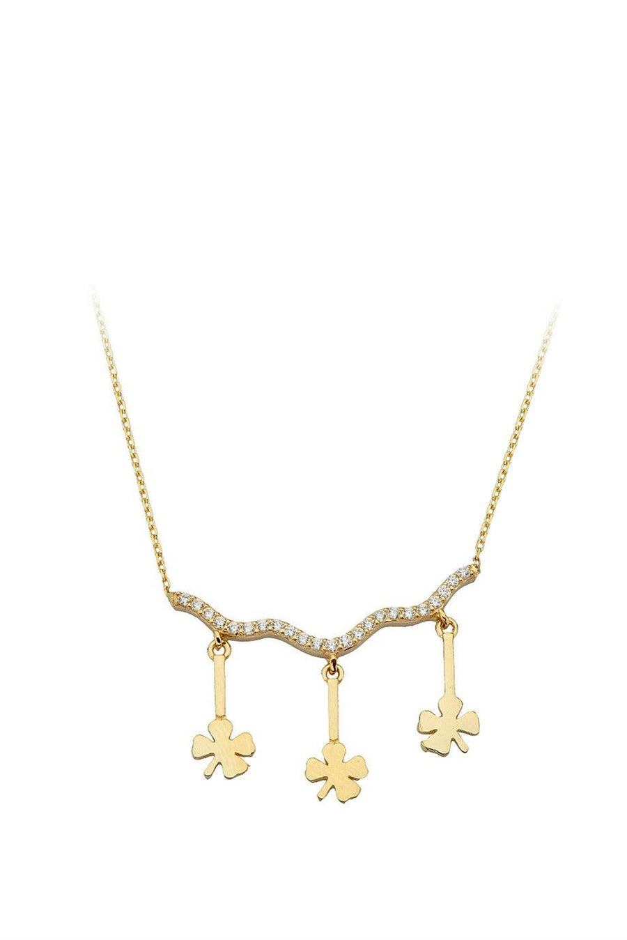 Golden Clover Luck Necklace