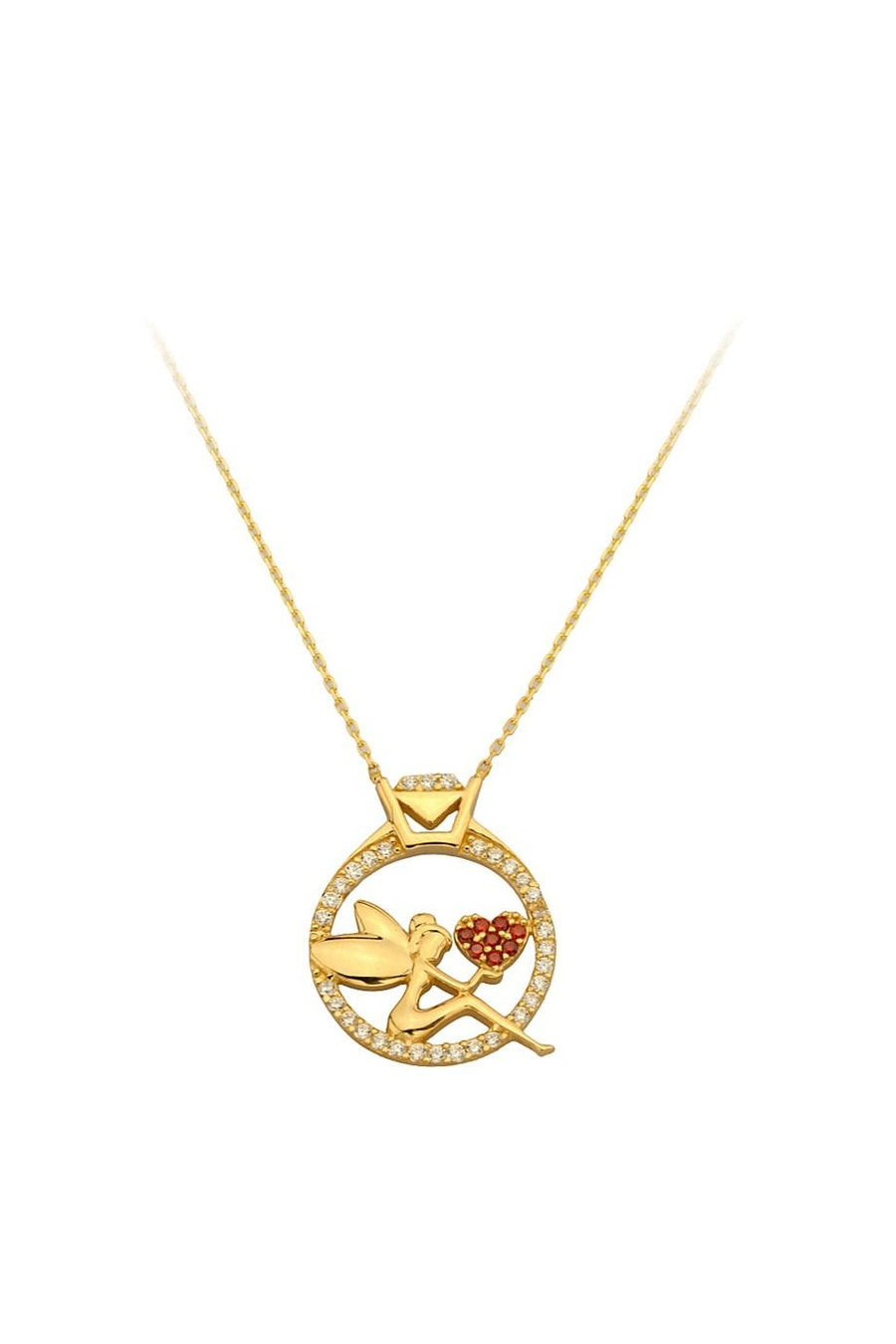 Golden Ring And Angel Necklace