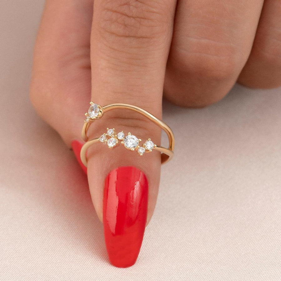Cabaret Asymmetric Queen Gold Ring