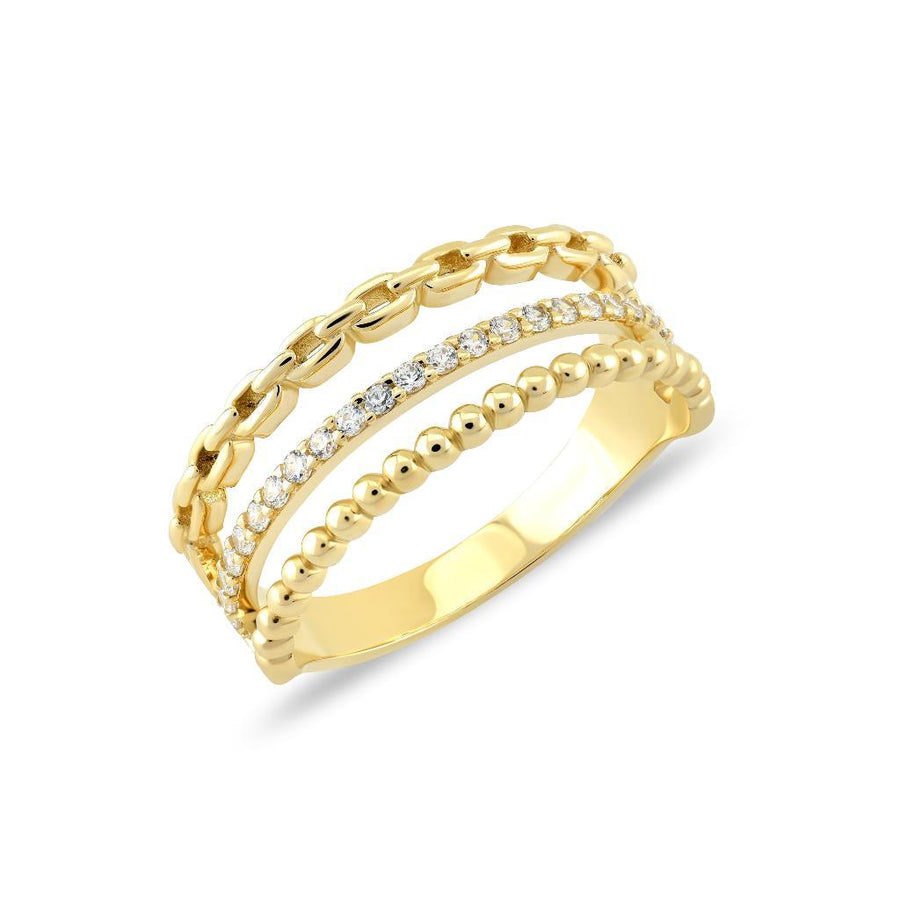 Cabaret Chain Gold Ring
