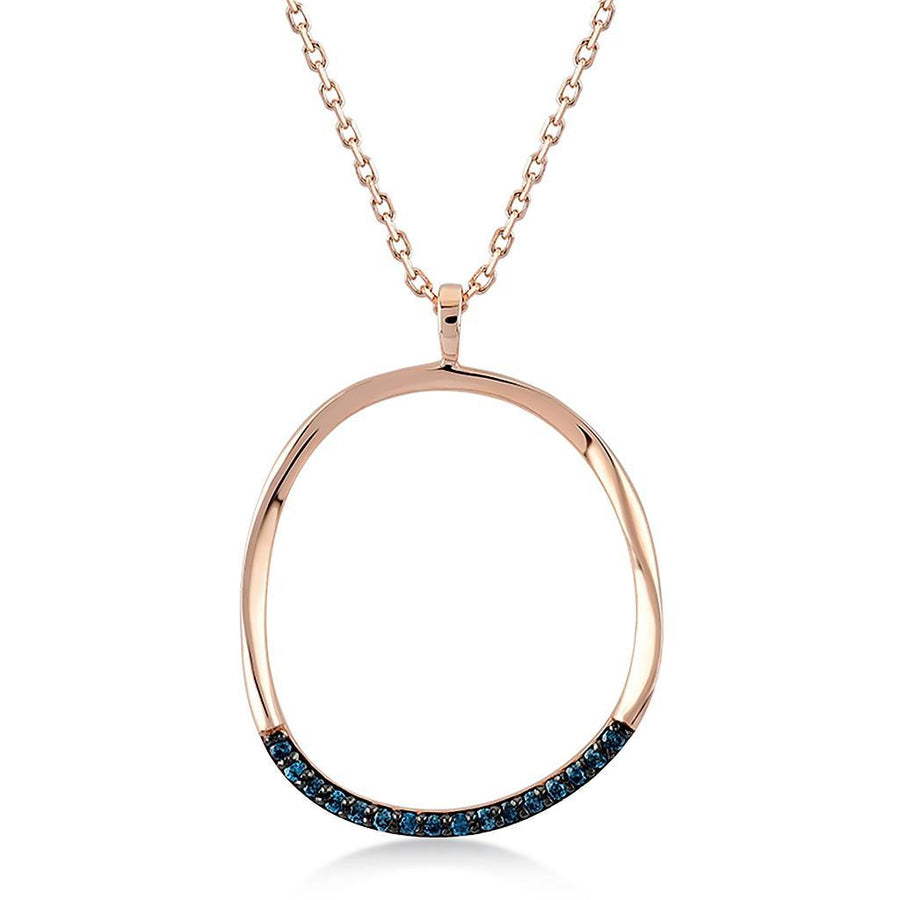 Cabaret Blue Diamond Hoop Necklace