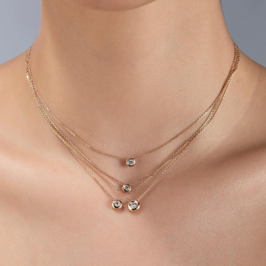 Cabaret Diamond Solitaire Necklace