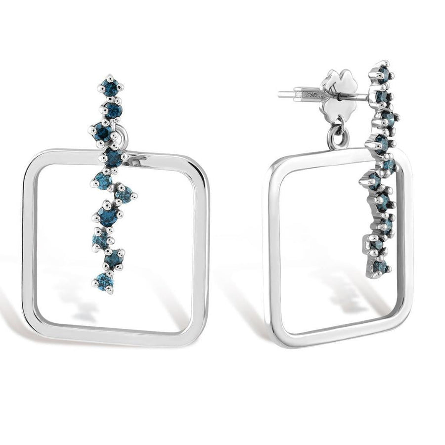 Cabaret Queen Blue Diamond Earrings