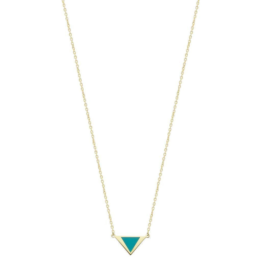 Cabaret Triangle Metamed Turquoise Necklace
