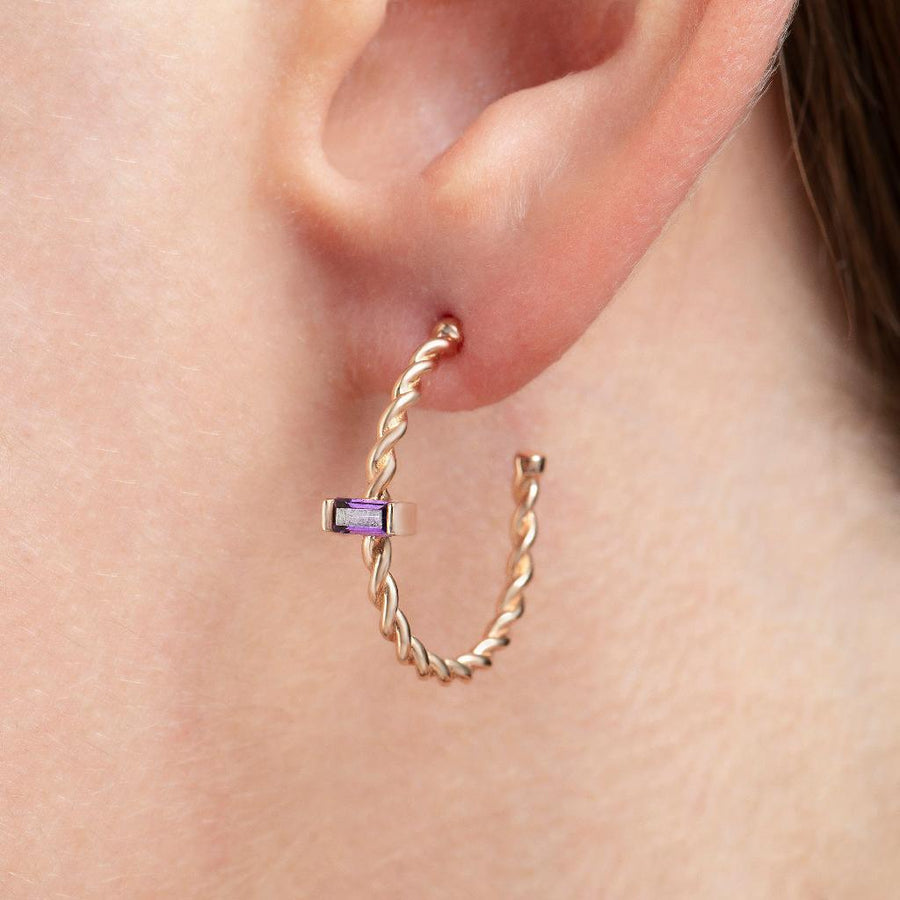 Dolce Horizontal Gold Earrings