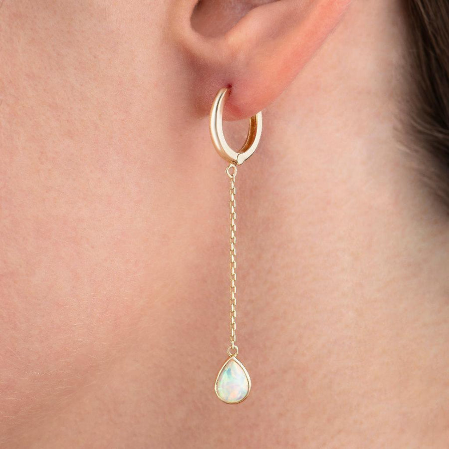 Gravity Opal Gold Earrings