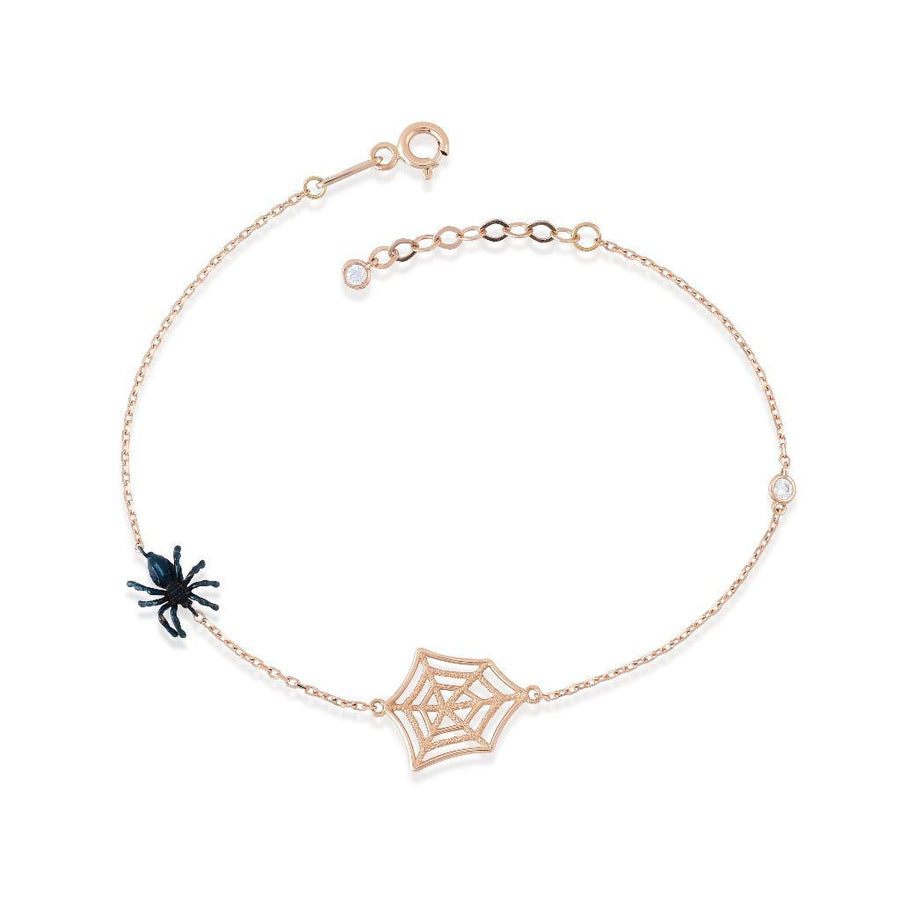 Maman Spider And Network Gold Bracelet