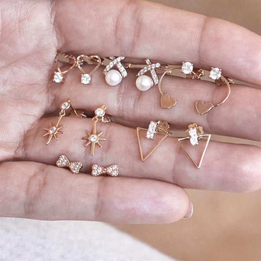 Mini Heart Gold Earrings