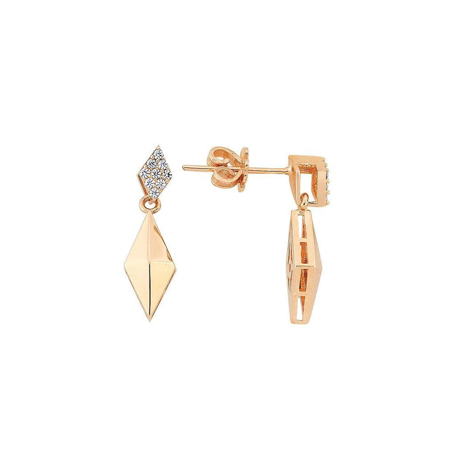 Mini Triangle Gold Earrings