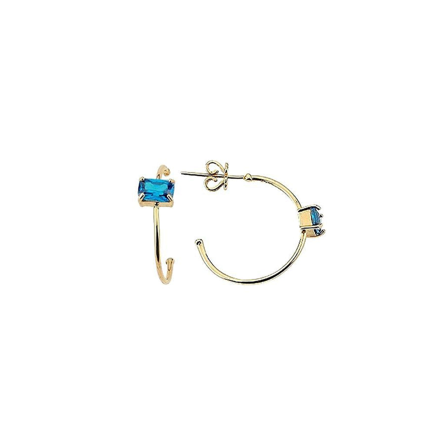 Oktagon Wire Gold Earrings