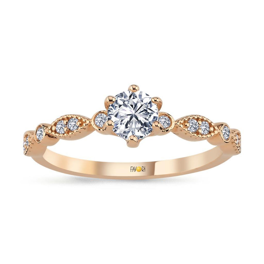 Diamond Fantasy Solitaire Ring