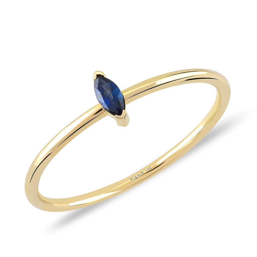 Rhythm Markiz Sapphire Gold Ring