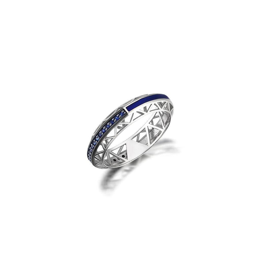 Thuja Sapphire Enamel Ring