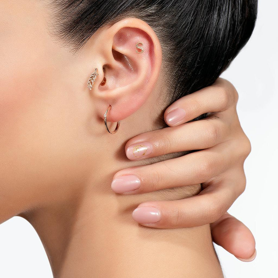 Single Stone Ring Cartilage Earrings