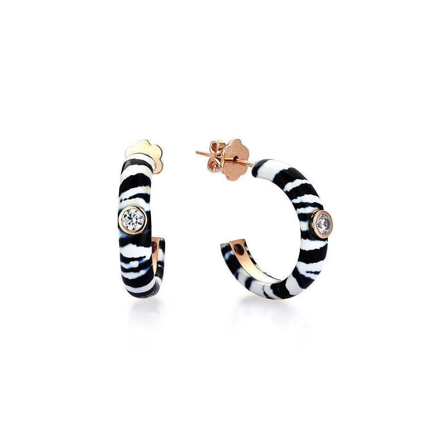 Zebra Band Golden Earrings